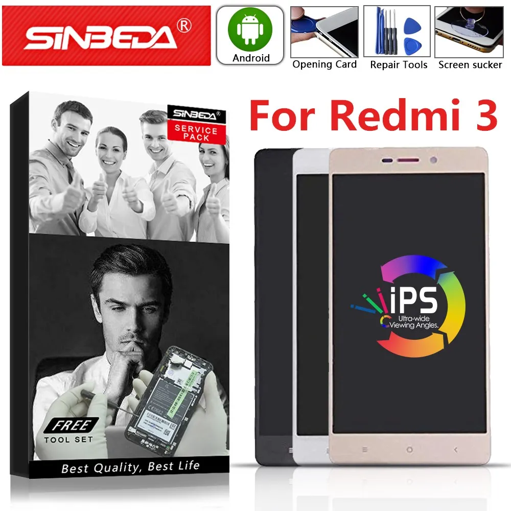 Оригинальный ЖК экран с дигитайзером на сенсорном экране 5 0 дюйма для Xiaomi Mi Redmi 3S