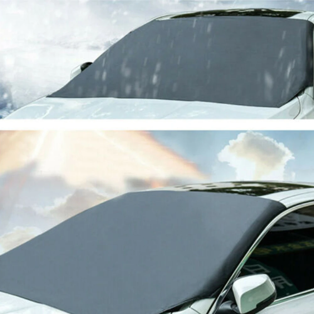 

Car Magnetic Sunshade Cover 210*120cm Car Front Windscreen Cover Auto Windshield Snow Sun Shade Protector Cover Waterproof