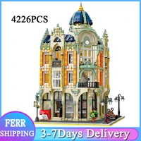 jiestar 89111 moc ideas expert street view series corner post office model set 4226pcs building blocks brick toys kids gift