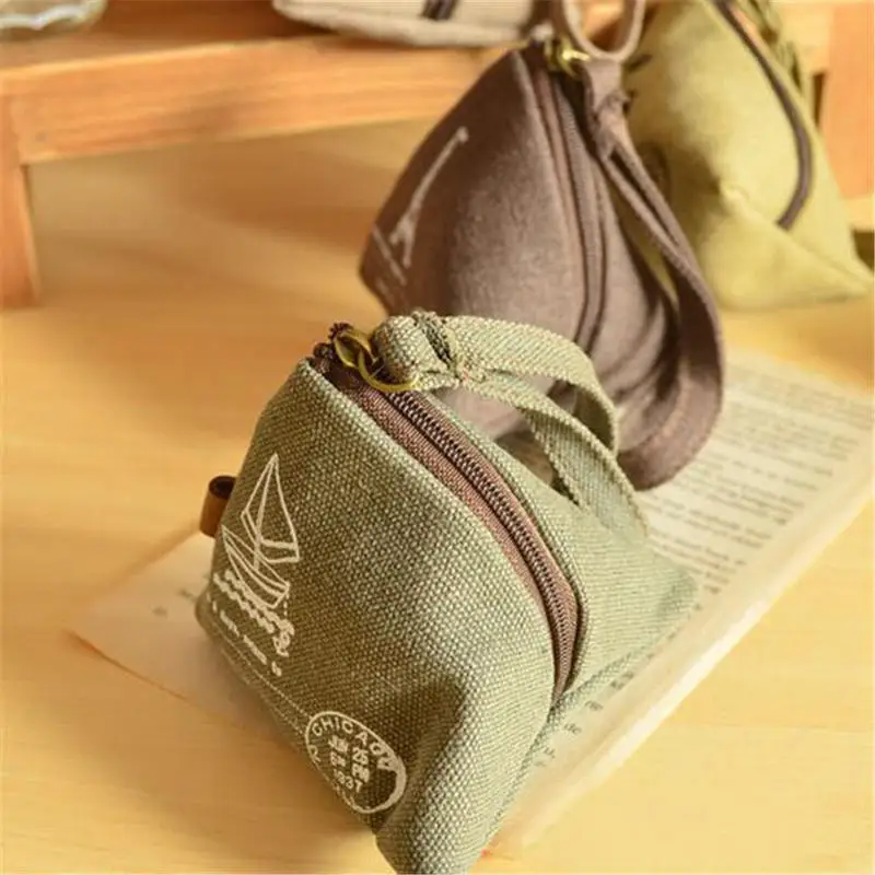 Симпатичный холщовый чехол для монет подходит ключей и подарок подростков