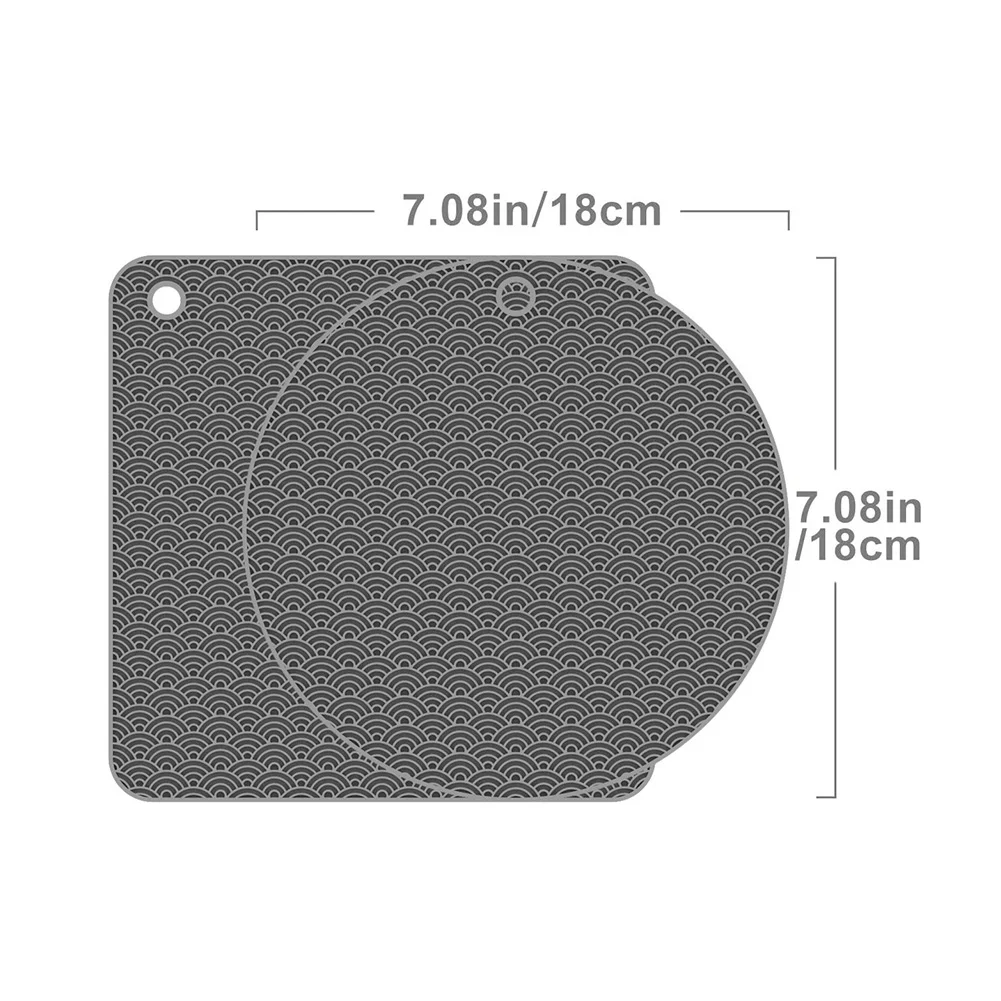 

4PCS Honeycomb Texture Multipurpose Trivet Mat Silicone Pot Pad Heat Resistant Insulation Non-Slip Kitchen Table Counter Dining
