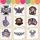 Нашивки сделай сам с изображением черепа, орла, патчи с вышивкой на мотоцикл, велосипед, нашивки для одежды, полосы на модных куртках, одежда, Декор