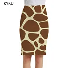 Женские юбки с животными KYKU, летние трикотажные 3d-юбки с жирафом