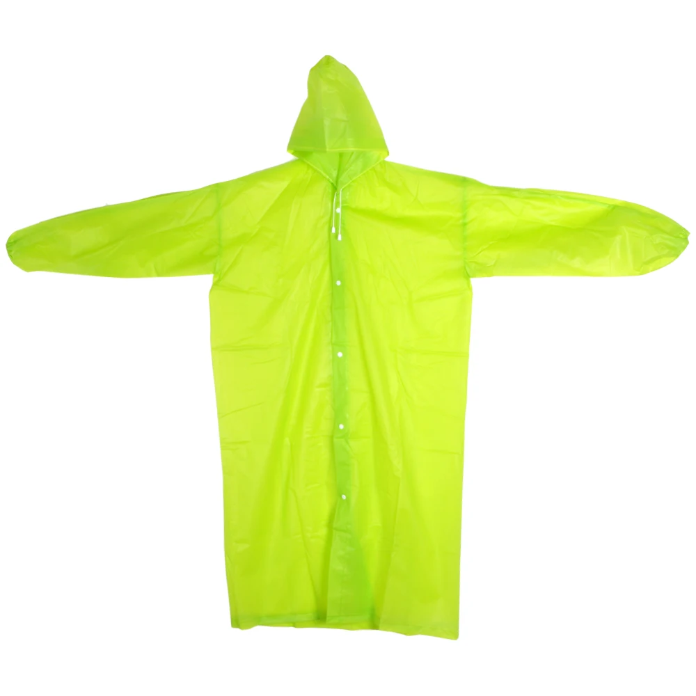 

Women men Elastic Cuffs Transparent Raincoat Rain Cover Hooded Ponchos Rainwear Waterproof Camping 5 Colors EVA Outdoor Travel