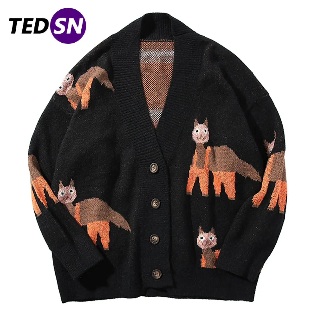 Свитер Мужской трикотажный в стиле хип-хоп 2021 | Мужская одежда