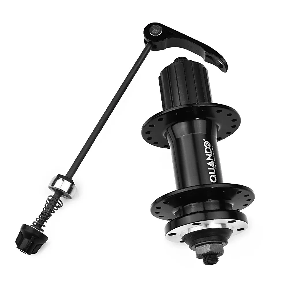 

QUANDO Cassette Disc Brake Hub Mountain Bike 32/36 Holes Single Rear Hub Set Aluminum Body Rear Hub For 6/7/8/9/10S Bicicleta