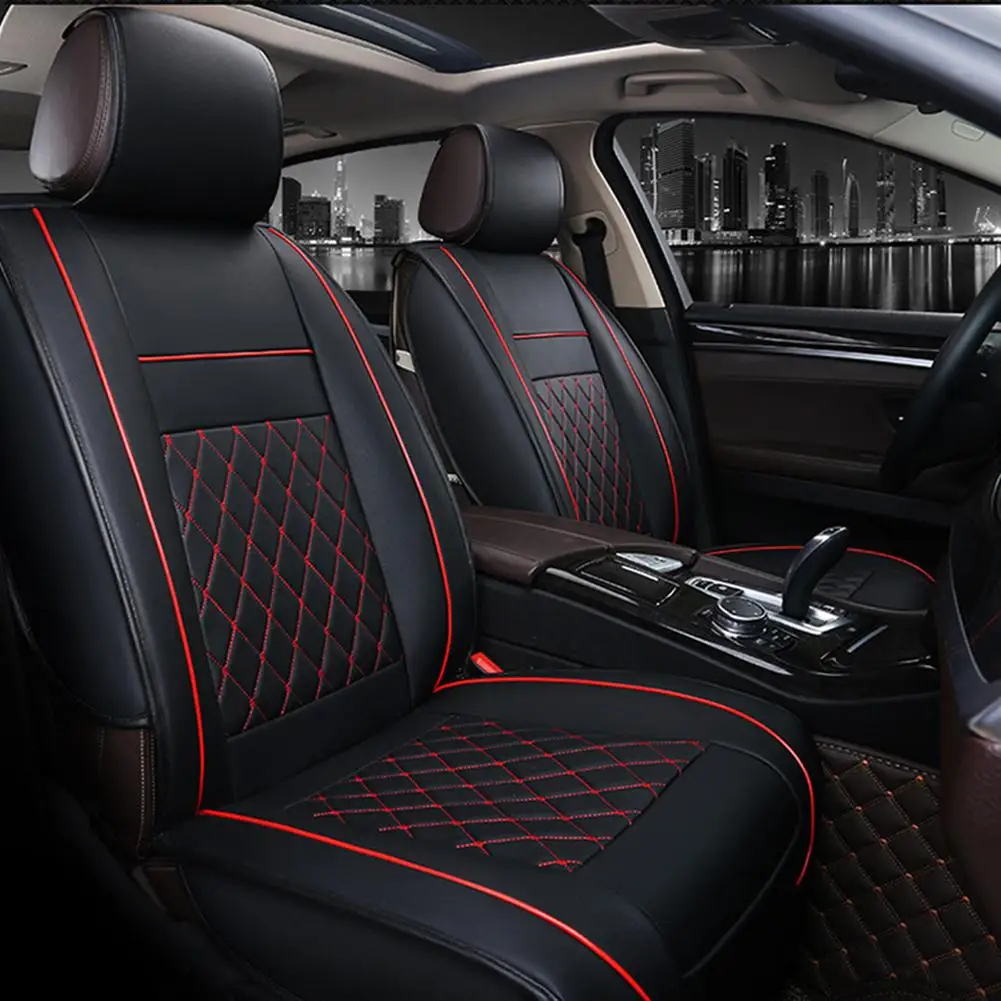 Универсальные кожаные чехлы для автомобильных сидений HiMISS|Чехлы на