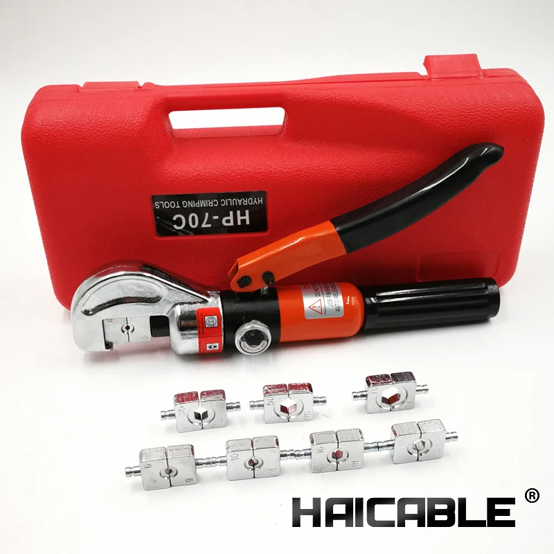 Haicable HP-70CW Hydraulic Crimper Swaged Cu/Al Oval Sleeves Ferrules And End Stops With Wire Ropes Crimping Tools
