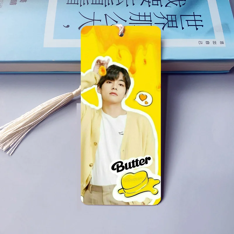 KPOP Bangtan Boys &quotButter&quot Bookmark Card With The Same Paragraph Note Fresh Tassel Paper Star Surroundings | Канцтовары для