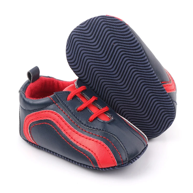 

LXA-Autumn Baby Boys Girls Breathable Anti-Slip Shoes Patchwork Color Toddler Soft Soled Walking Shoes