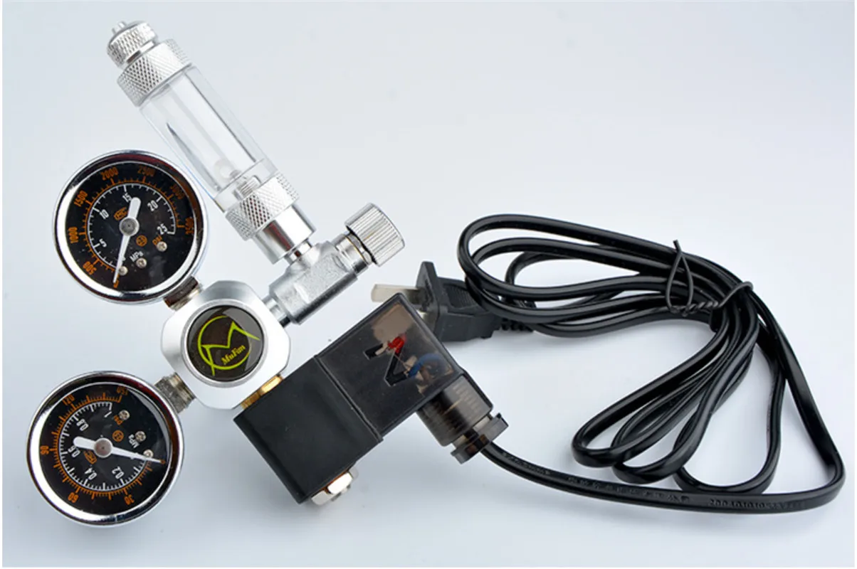 

Aquarium CO2 Regulator W21.8 G5/8 220V Magnetic Solenoid Check Valve Aquarium Bubble Counter Fish Tank Tool