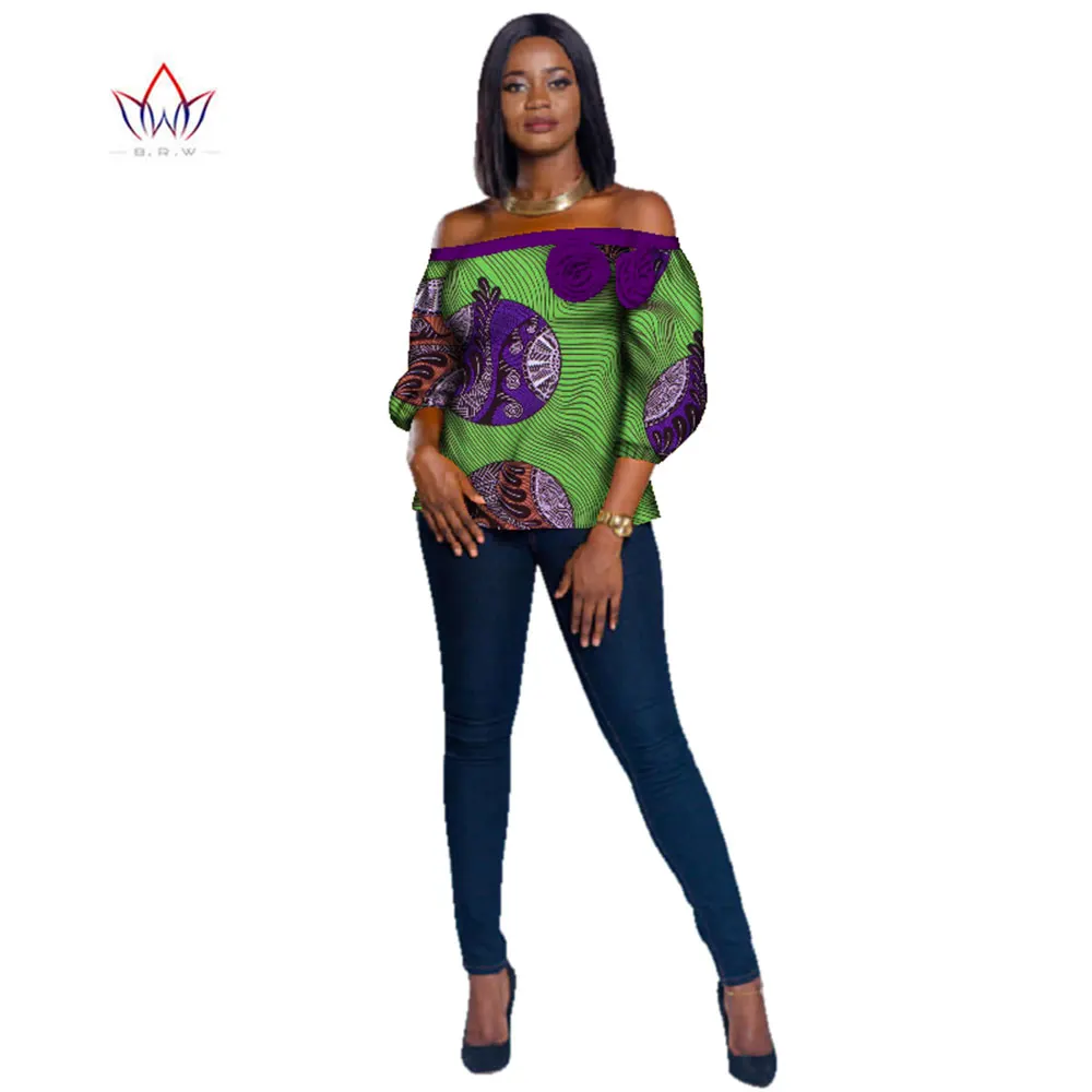 

2021 Summer Africa Clothes Woman New Dashikis 6xl Africa Clothing Women Traditional African Clothing Cotton Top Plus Size WY2506