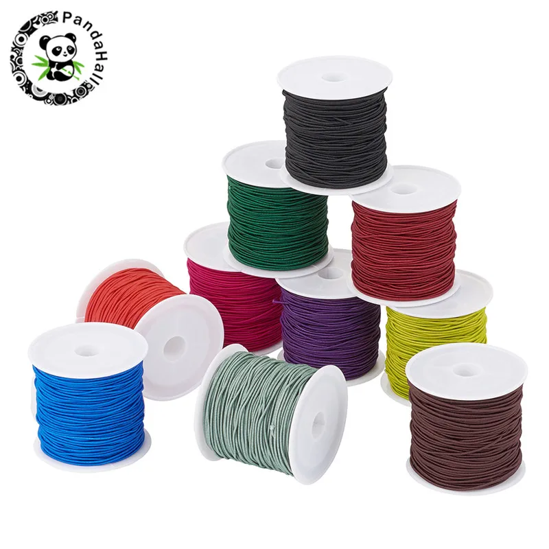 10 рулонов эластичных шнуров 1 мм для изготовления ювелирных изделий своими