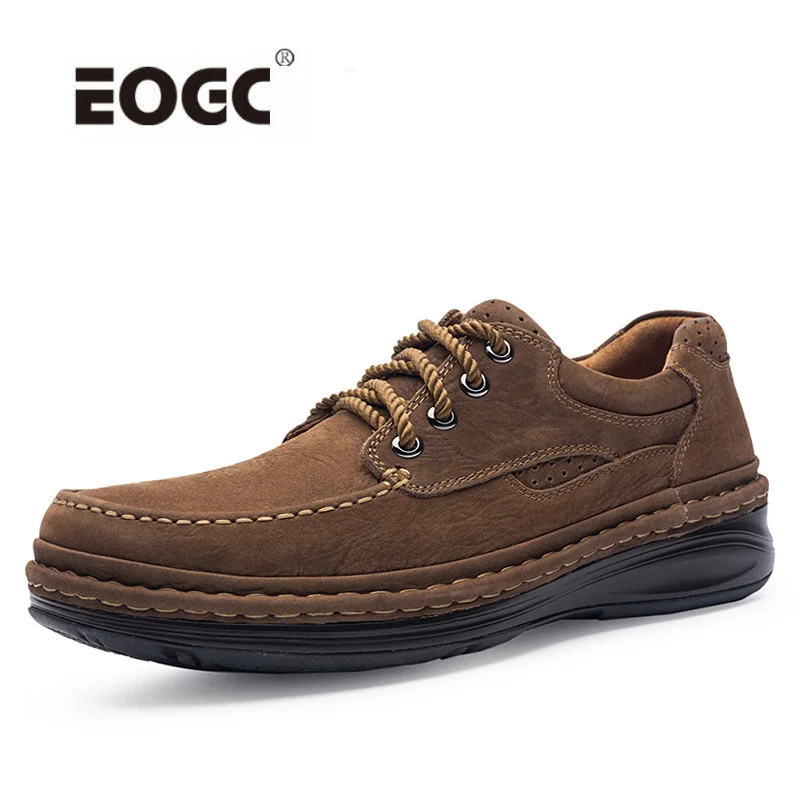 Ботинки из натуральной кожи Мужская Осенняя обувь на шнуровке Уличная