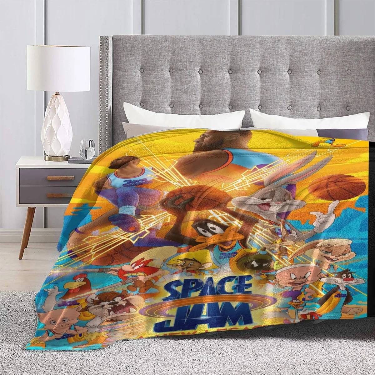 Космический Джем. Плед одеяло шерпа постельное белье мягкое s | Дом и сад