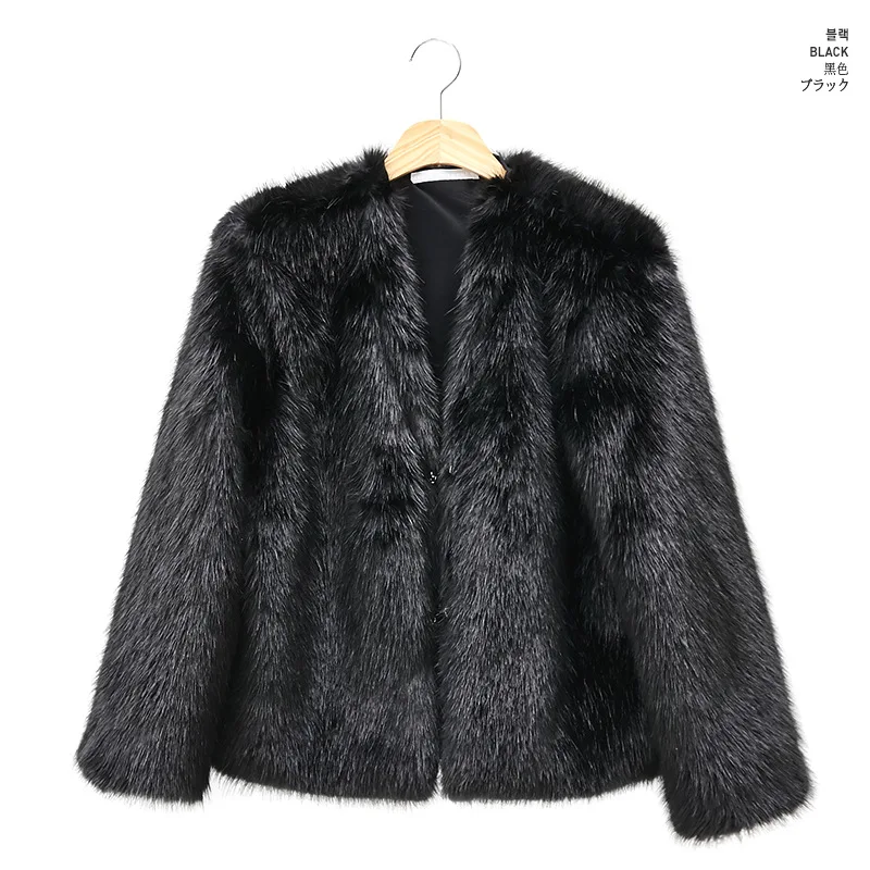 

Environmental Protection Faux Fur Factory Fox Faux Fur Coat Women Winter Warm Artifical Overcoat Ladies Faux Furs Jacket Coat