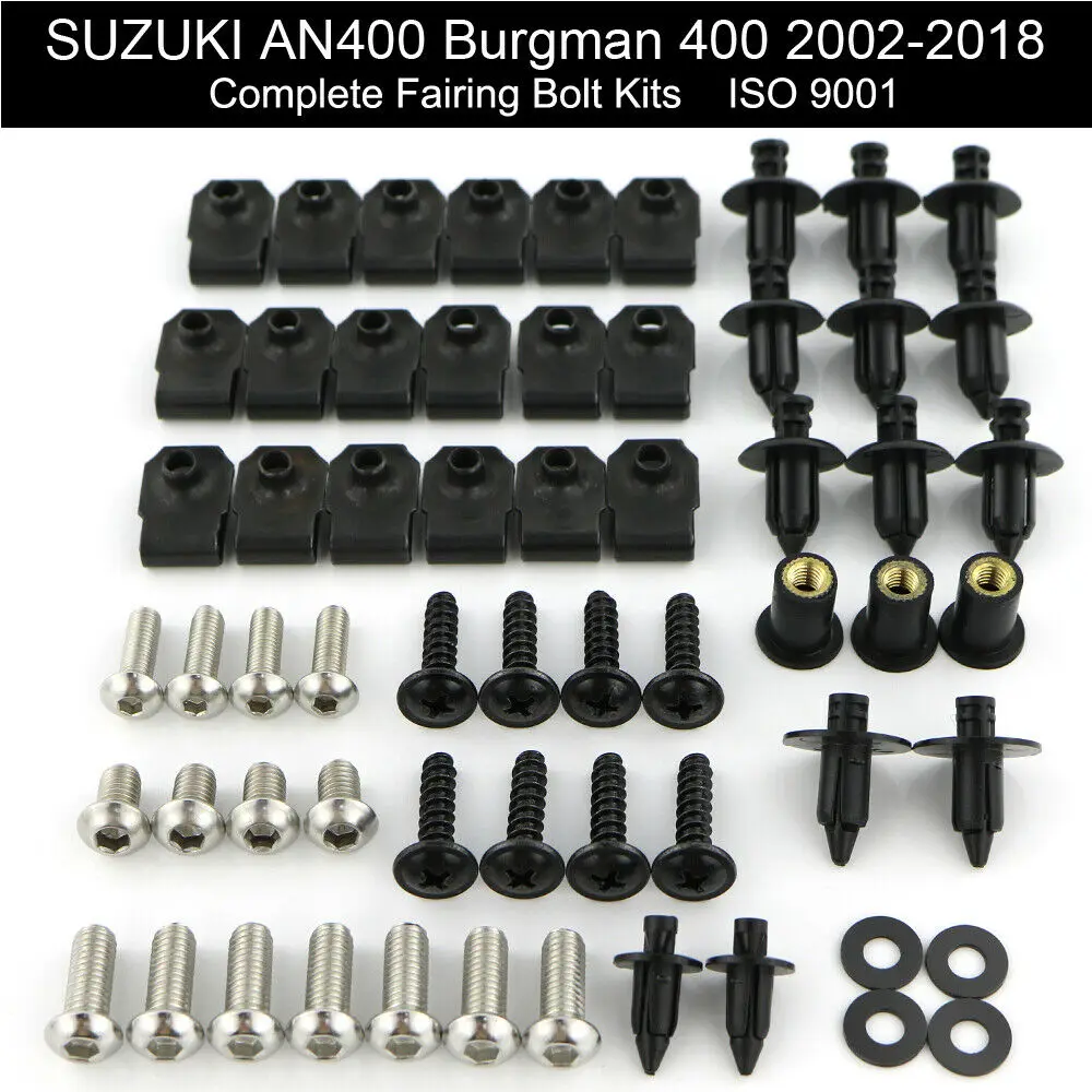Подходит для Suzuki AN400 Burgman 400 2002 2018 мотоциклетные полный обтекатель Болты комплект
