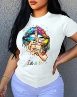 women clothes summer 2021 casual o neck short sleeve graphic t shirts y2k tops plus size shirts for women printing tees