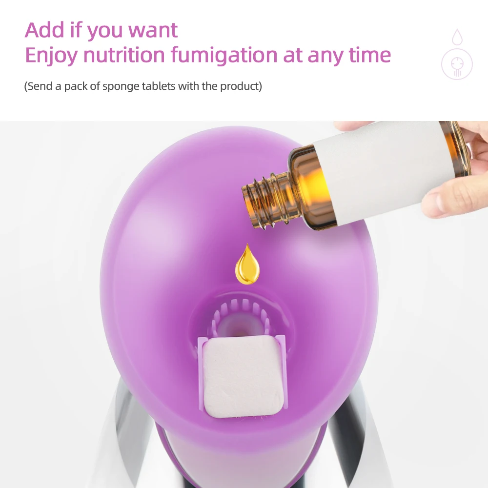 Adjustable Facial Steamer Nano Face for Home Warm Mist Humidifier Atomizer Sauna Spa Sinuses Moisturize |