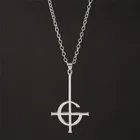 Новинка, Модный кулон в виде призрака Grucifix для женщин, никогда не выцветает, металлическое ожерелье сатаны, амулет, ювелирные изделия