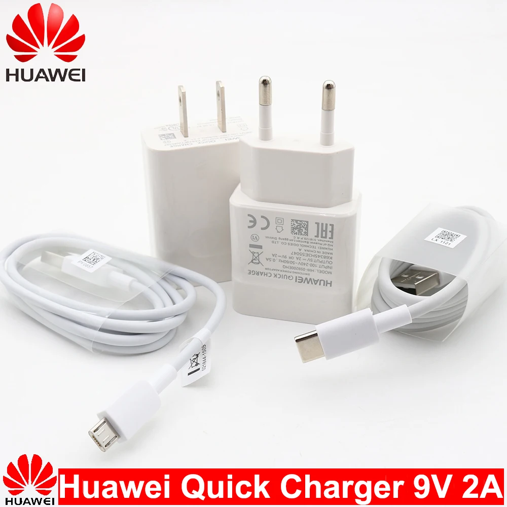 Зарядное устройство Huawei 9 в 2 а для Великобритании/ЕС/США адаптер быстрой зарядки