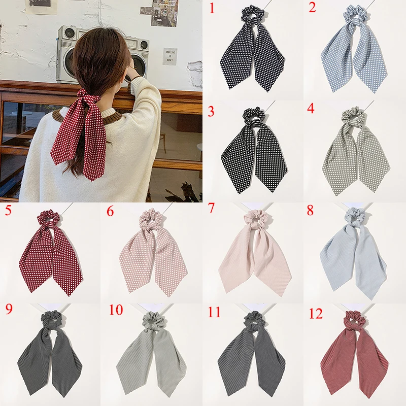 

Резинка для волос в горошек, клетчатая, леопардовая, с цветочным принтом