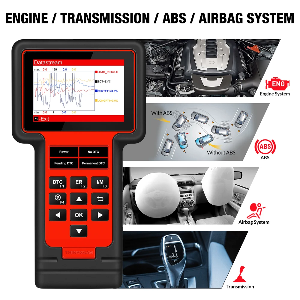 THINKCAR TS609 OBD2 сканер ECM TCM ABS SRS система диагностический инструмент с масляным