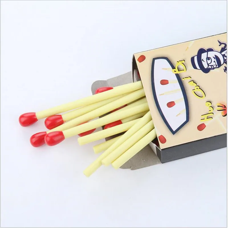 

20PCS/Boxes Mini Match 0.5mm Ballpoint Pen Plastic Neutral Funny Stationery Ball Point Pen Student School Supplies Writing