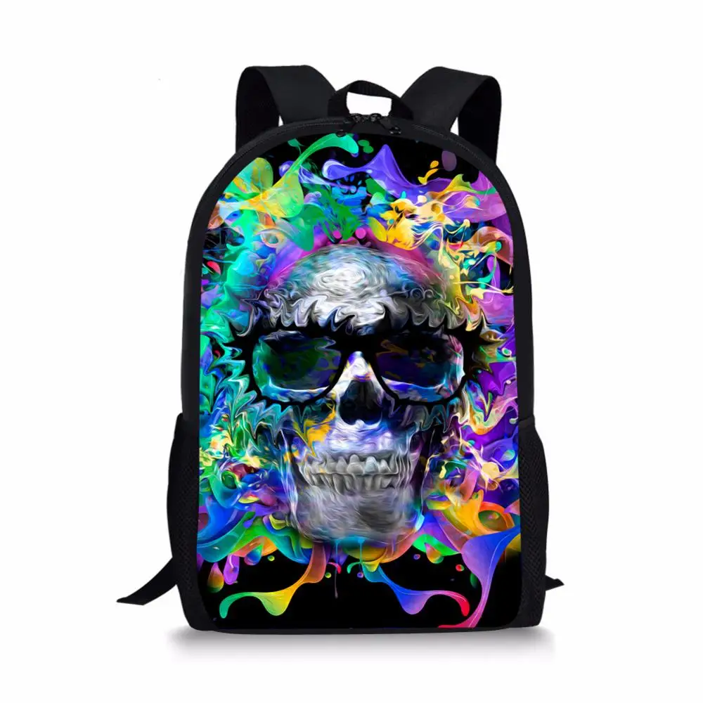 

Cool Skull 3D Print School Bag Back to Book Bags Set for Boys Girls Kids Backpack Stylish Elementary Children Backpacks Bagpack