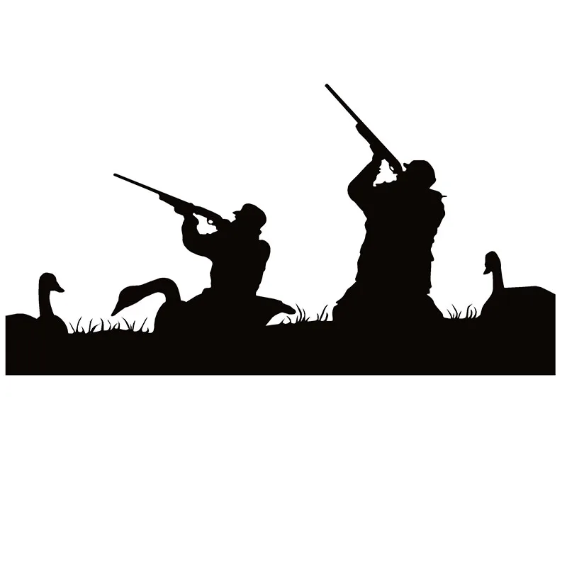 

40640# Die-Cut Vinyl Decal Hunter in Field Guns Up Car Sticker Waterproof Auto Decors on Car Body Bumper Rear Window
