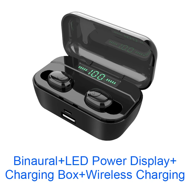 Binaural-Black 5 Bluetooth наушники G6s TWS Беспроводные наушники с 3500 мАч power Bank Bluetooth V5.0 светодиодный дисплей гарнитура IPX5 Водонепроницаемый - Цвет: Binaural-Black 5