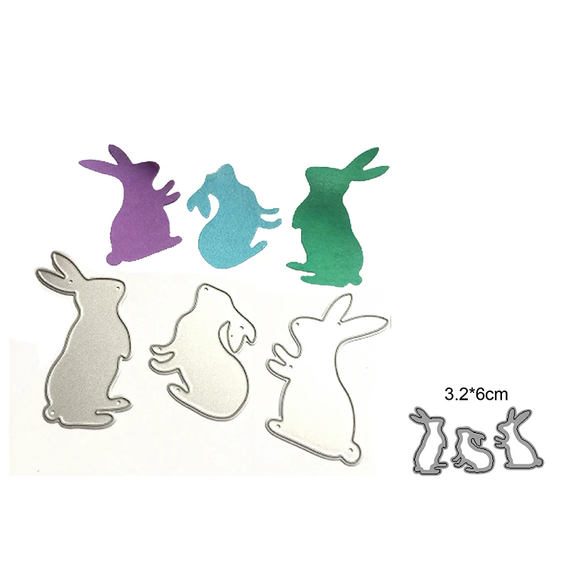 

Metal Cutting Dies DIY Easter Egg And Rabbit Set Scrapbooking Embossing Flower Paper Craft Die