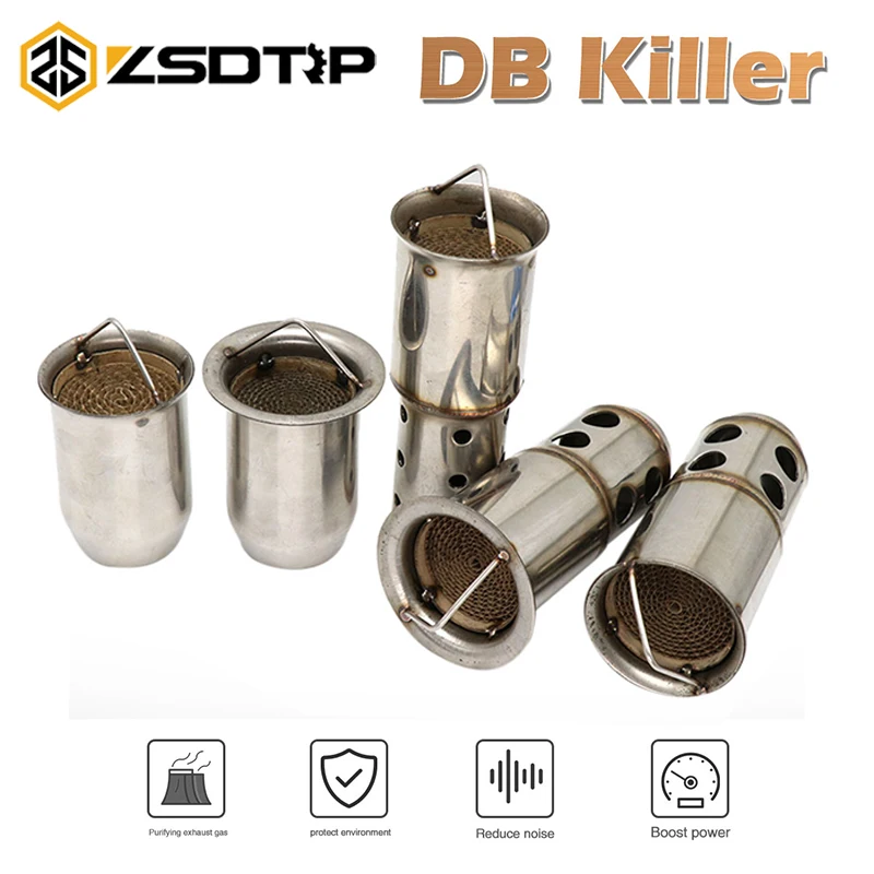 ZSDTRP 51 мм 60 универсальный глушитель выхлопной трубы для мотоцикла настоящий