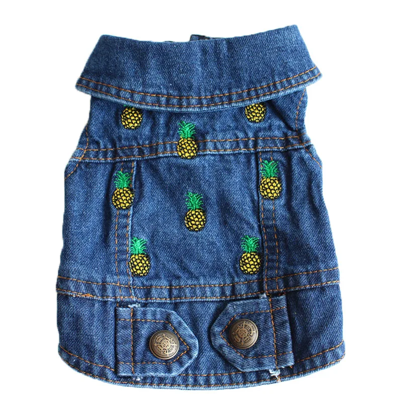 Стильная ковбойская куртка для собак Весенняя джинсовая одежда щенков чихуахуа