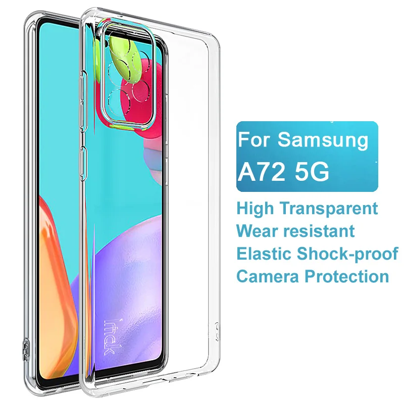 Чехол для Samsung Galaxy A72 4G IMAK UX-5 мягкий ТПУ прозрачный тонкий силиконовый 5G |