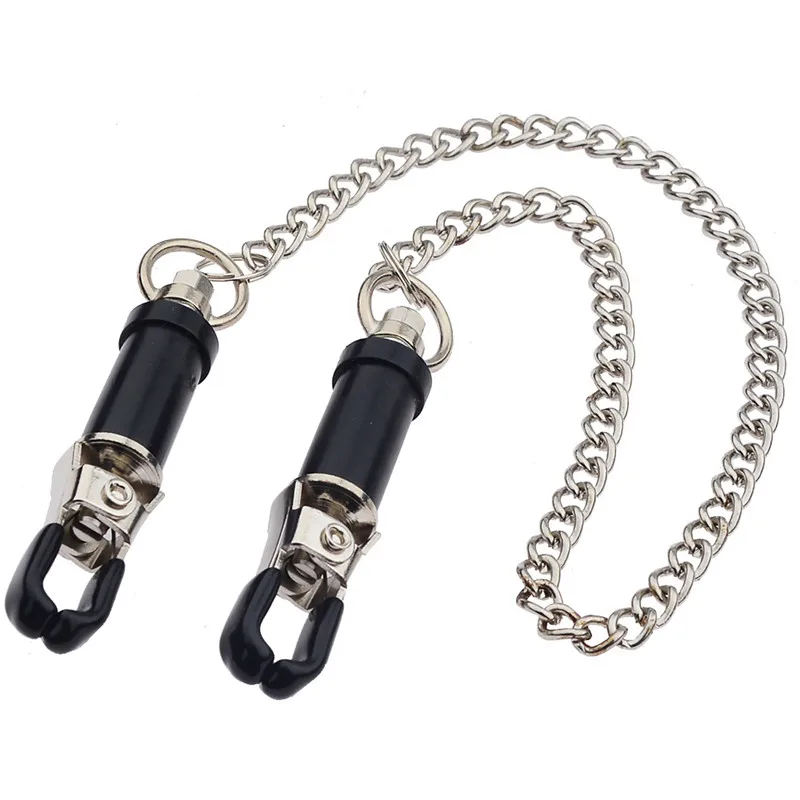 

Fetish Tits Nipple Clips Clamps Stainless Steel Chained BDSM Extreme Torture Play Bondage Gear Adult Games Sex Toys QL1587-1