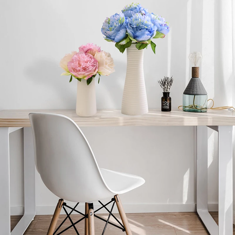 5 Кабесас/искусственный peonía seda ramo simulación falso Рамо boda dama de honor Гортензия DIY fiesta decoración