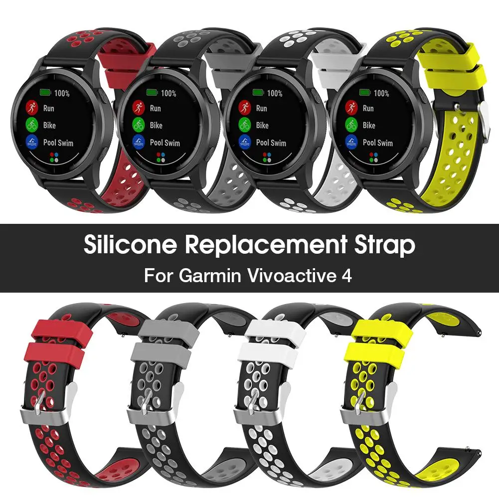 Мягкий дышащий силиконовый спортивный ремешок для наручных часов сменный Garmin