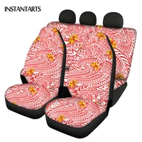 instantarts traditional polynesia pattern universal car frontback seat covers car accessories hibiscus flower car seat cushion