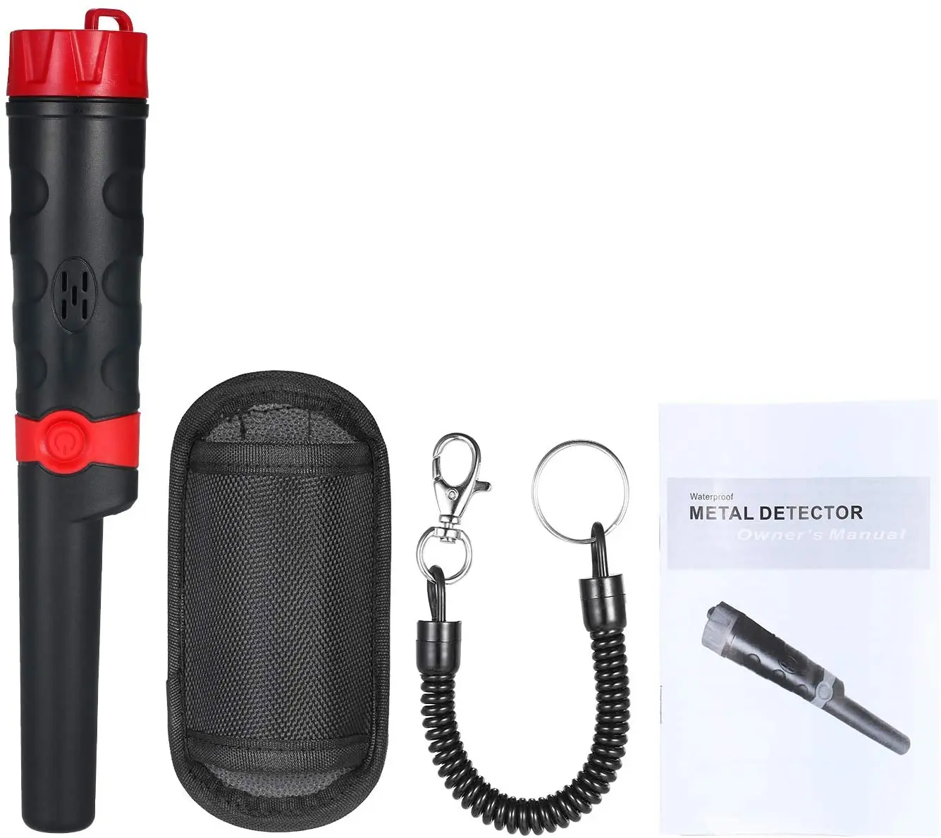 

Achort Metal Detector Pinpointer IP68 Waterproof Treasure Hunting Tool Buzzer Vibration with Sound Portable Pinpointer