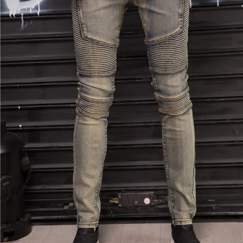 

Cross-border Biker Jeans Popular Logo Locomotive Foot Trousers Ruffle Cultivate Morality Play In Europe And The Jeans