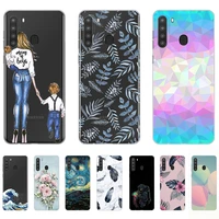 silicon case for samsung galaxy a21 animal fashion cover on galaxy a21 shell cover ultra thin dust proof shockproof personality
