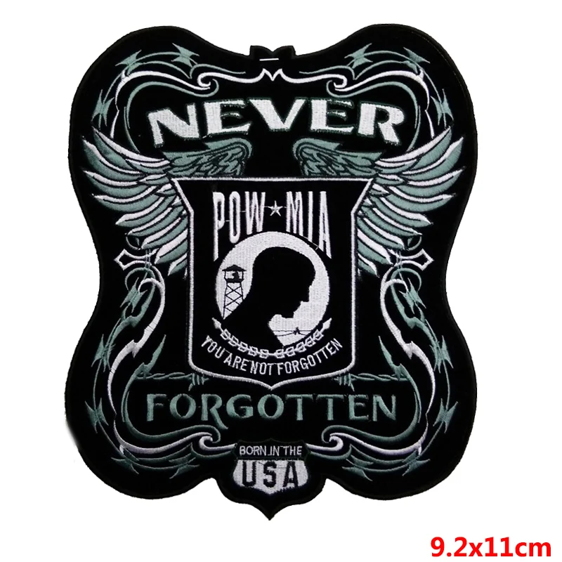 DIY Punk Biker Patches Hippie Embroidery Stripe Patch USA Iron On Clothing For Jacket Black Badge Jeans Hat | Дом и сад