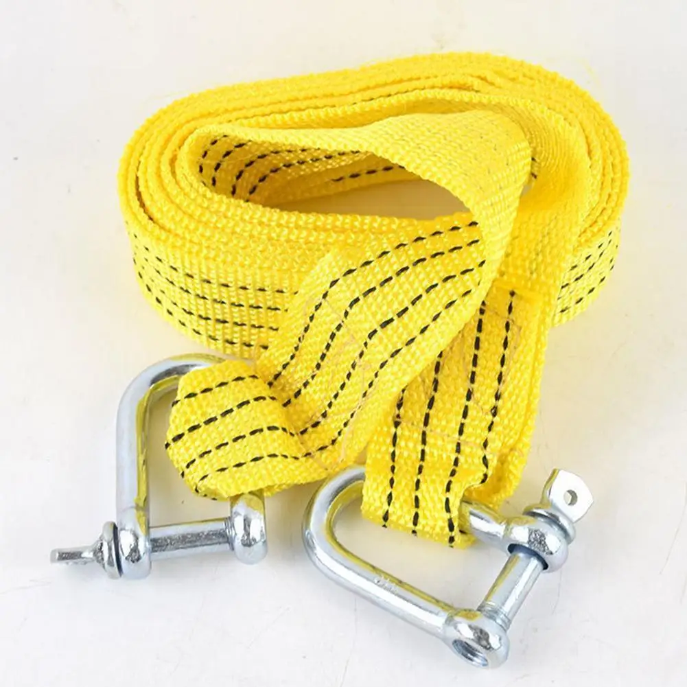 

New 4.8m 5 Ton Car Trailer Rope Practical Outdoor Emergency Thicken Supplies Layers Emergency Polyester Kit Double Rope Tow O4S5