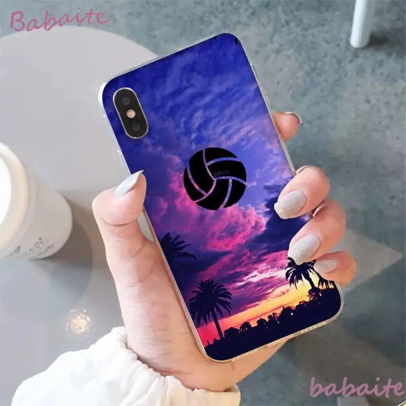 

Babaite Volleyball Sports Phone Case fundas for iPhone 12 8 7 6 6S Plus 5 5S SE XR 11 12 11pro promax X XS MAX shell soft cover