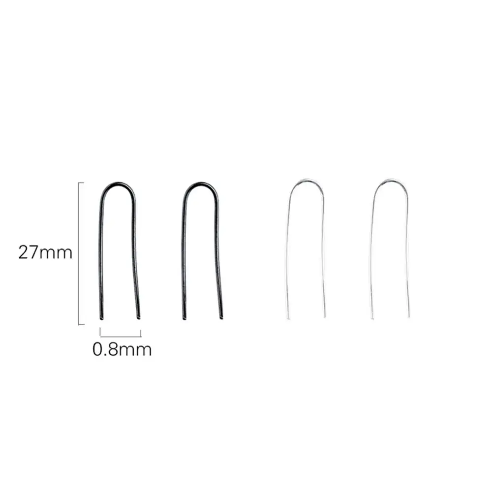 

New Minimalism U Shape Climber Earrings Crawler Ear Pins Earrings For Women Girl Gift Black/Gold color Stud Earrings