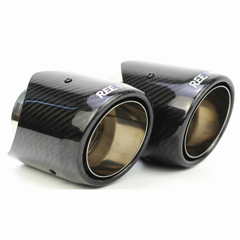2 шт. глянцевые наконечники для выхлопных труб из углеродного волокна 2022 |