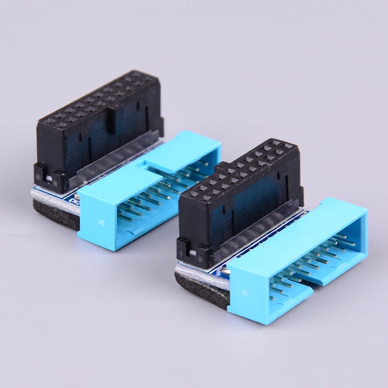 1 шт. USB3.0 19P 20P Мужской Разъем 90 градусов материнская плата шасси переднего сиденья