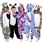 Пижама кигуруми в виде единорога, детская зимняя Фланелевая пижама в виде единорога для мальчиков, детская пижама в виде панды, одежда для сна Oneise, пижама для девочек 4-12 лет