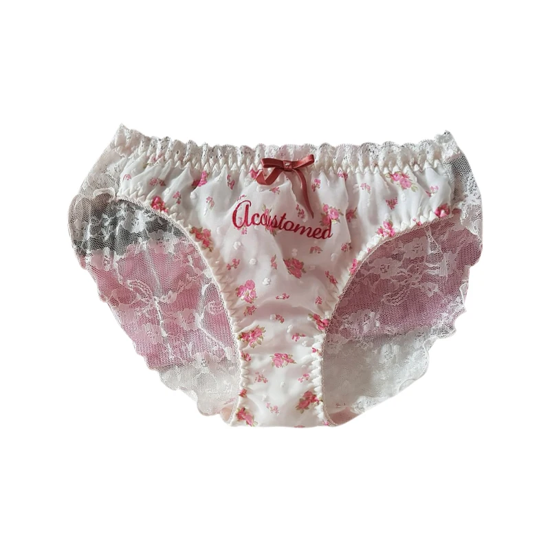 Romanctic Rose милые сексуальные кружевные шифоновые трусики для девочек трусы женское